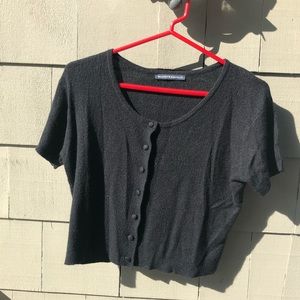 Black Brandy Melville Button Up Sweater